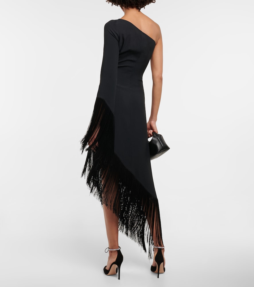 Aventador fringed one-shoulder midi dress