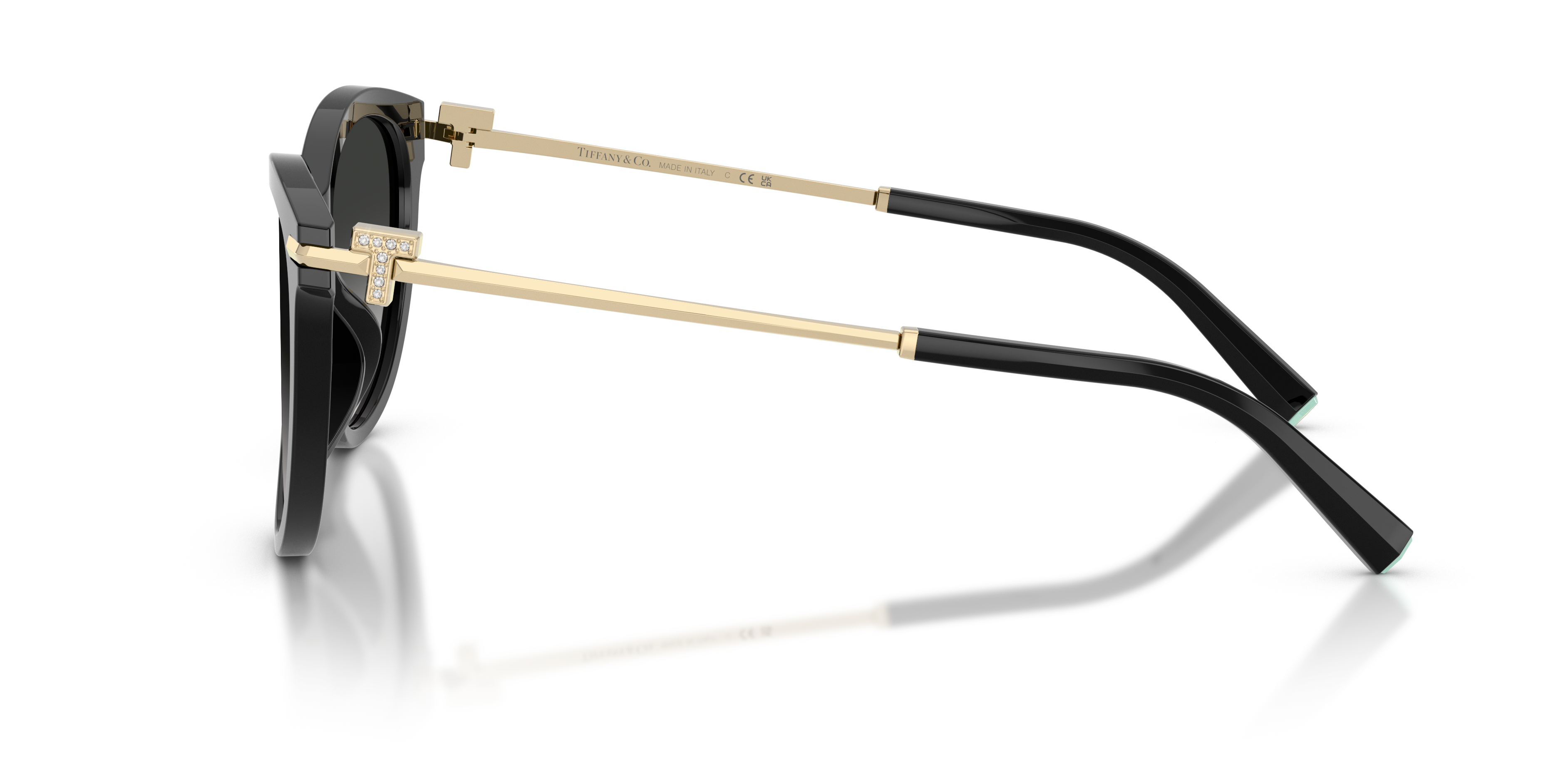 Tiffany Donna Tiffany TF4258BU 80013C Occhiali da sole Acetato Nero Grigio Pantos Normale Sfumato