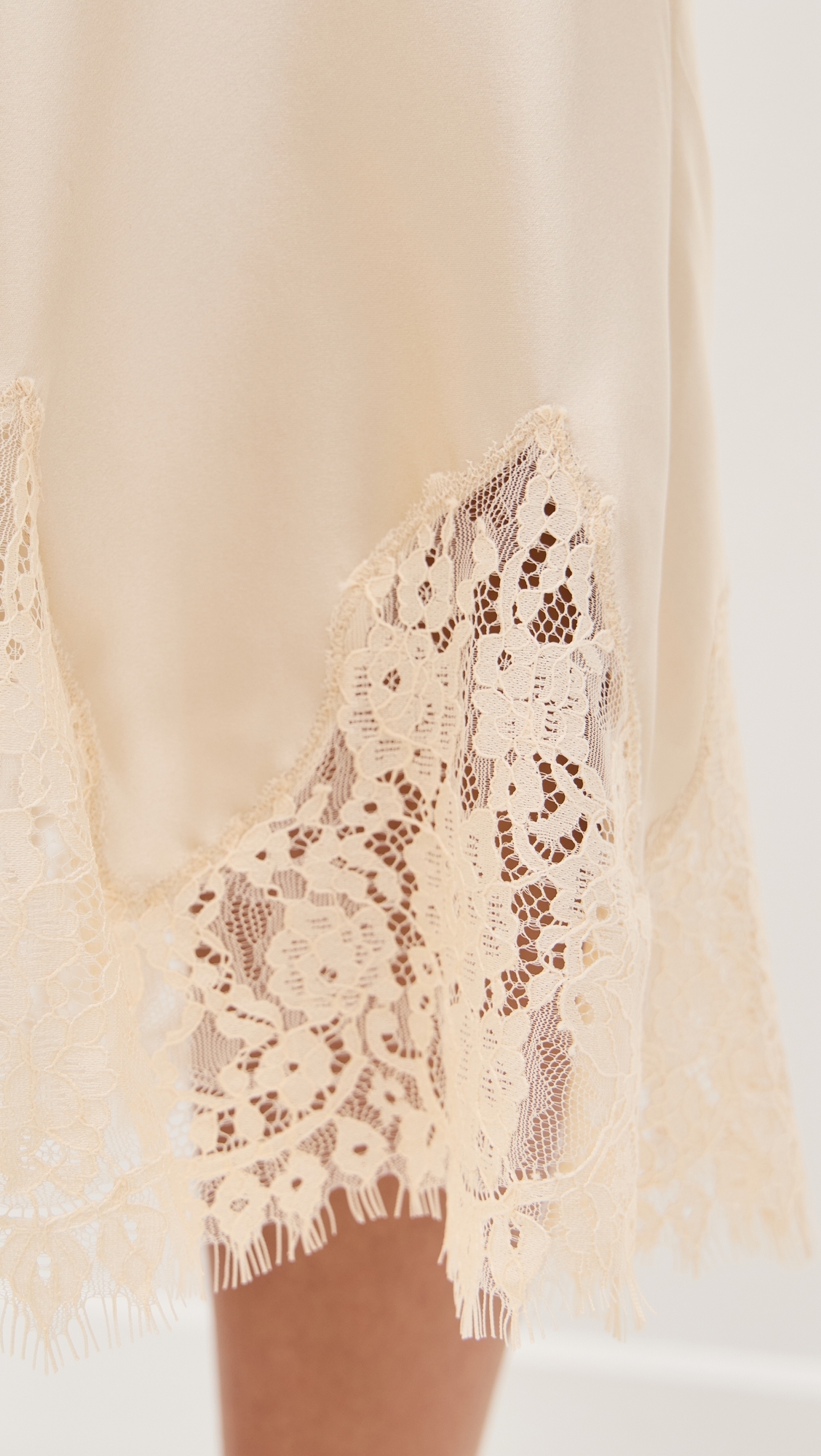 Reformation Carolina Silk Skirt Almond