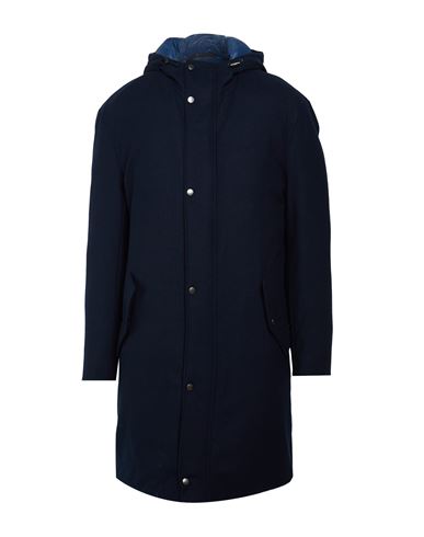 Man Puffer Blue Size 44 Virgin Wool, Polyester, Viscose, Elastane