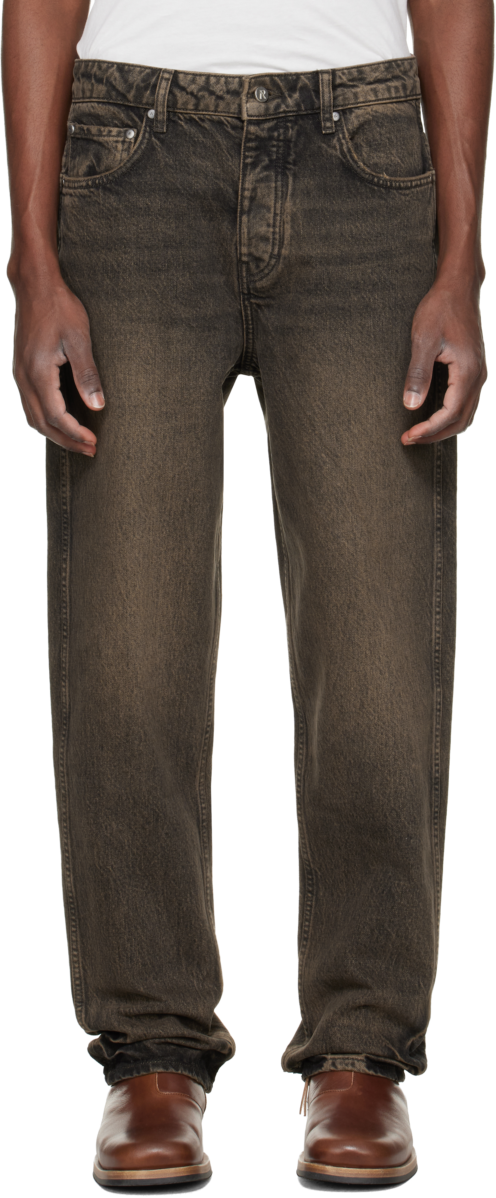 Brown R2 Straight Leg Jeans