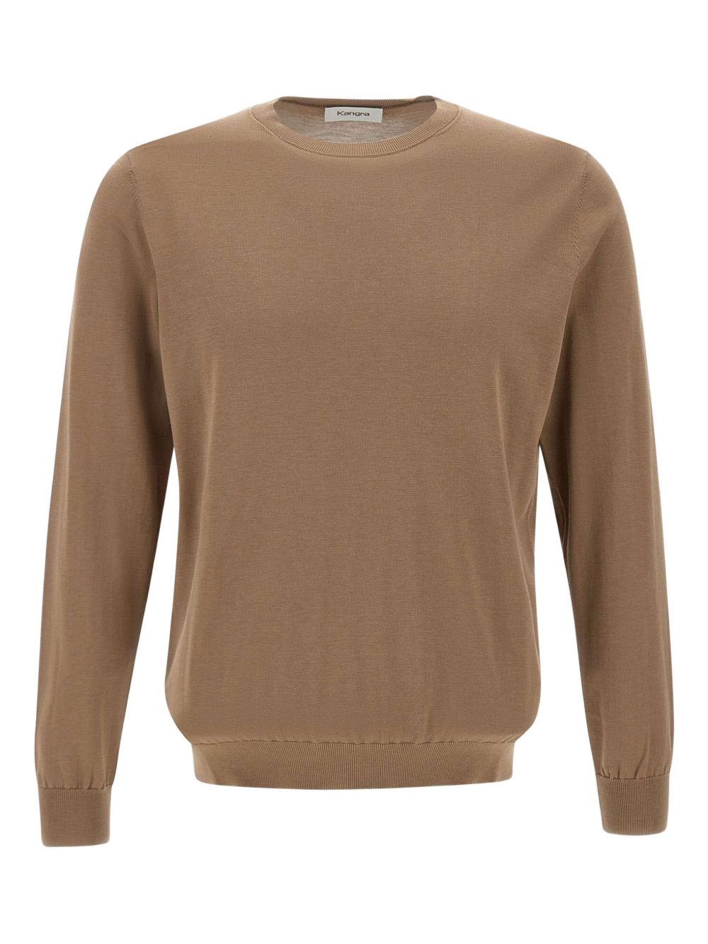 Crew-neck long-sleeve sweater - Brown