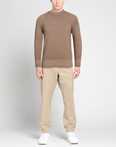 Man Sweater Camel Size 36 Merino Wool