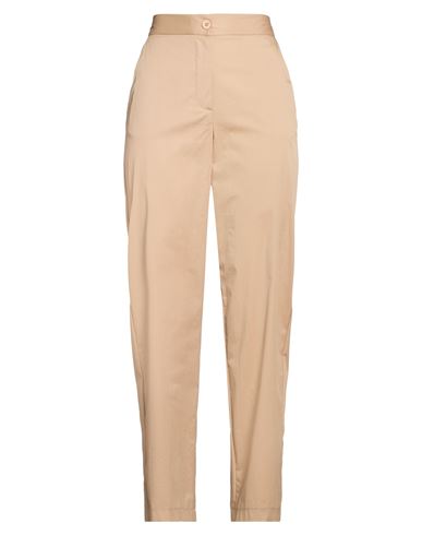 Woman Pants Sand Size 10 Cotton, Polyamide, Elastane