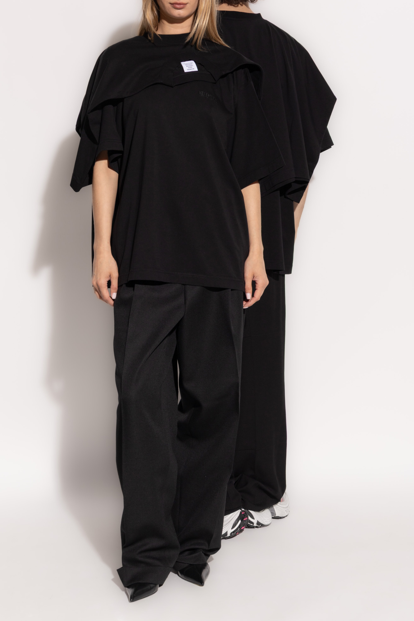 T-shirt With Decorative Finish, Unisex, Black