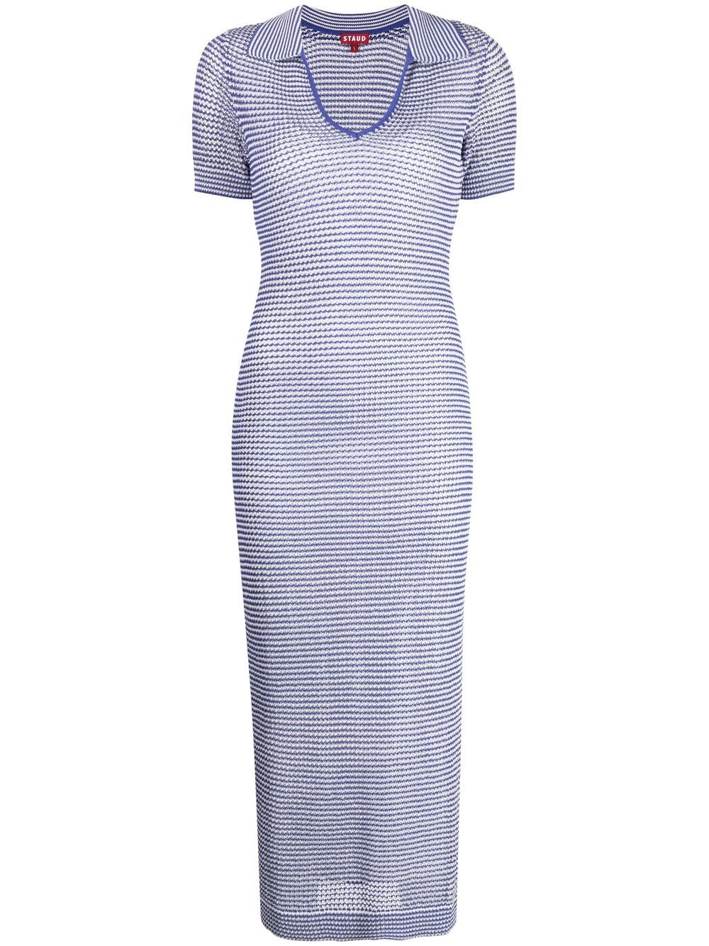 Lined mesh midi dress - Brown