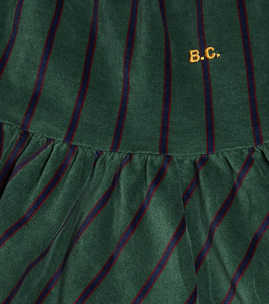 Bobo Choses Striped velvet skirt
