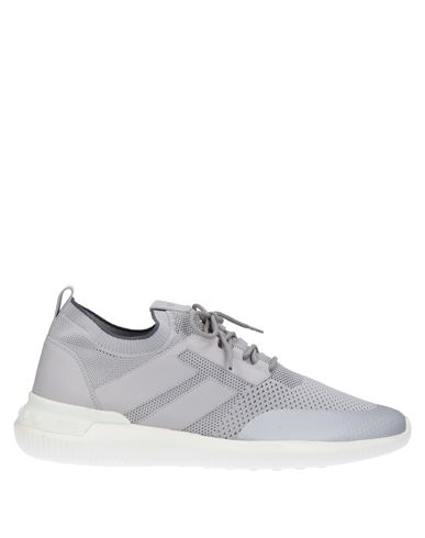 Tod's No_code Man Sneakers Grey Size 10 Soft Leather, Textile fibers
