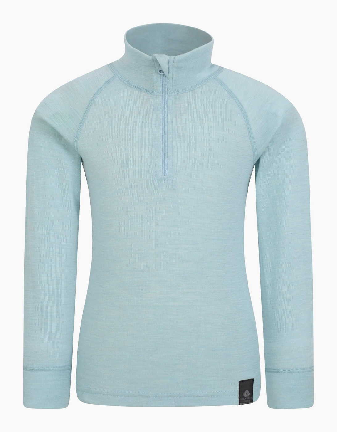Mountain Warehouse Childrens/Kids Merino Blend Half Zip Base Layer Top - Black - : 5 years/6 year