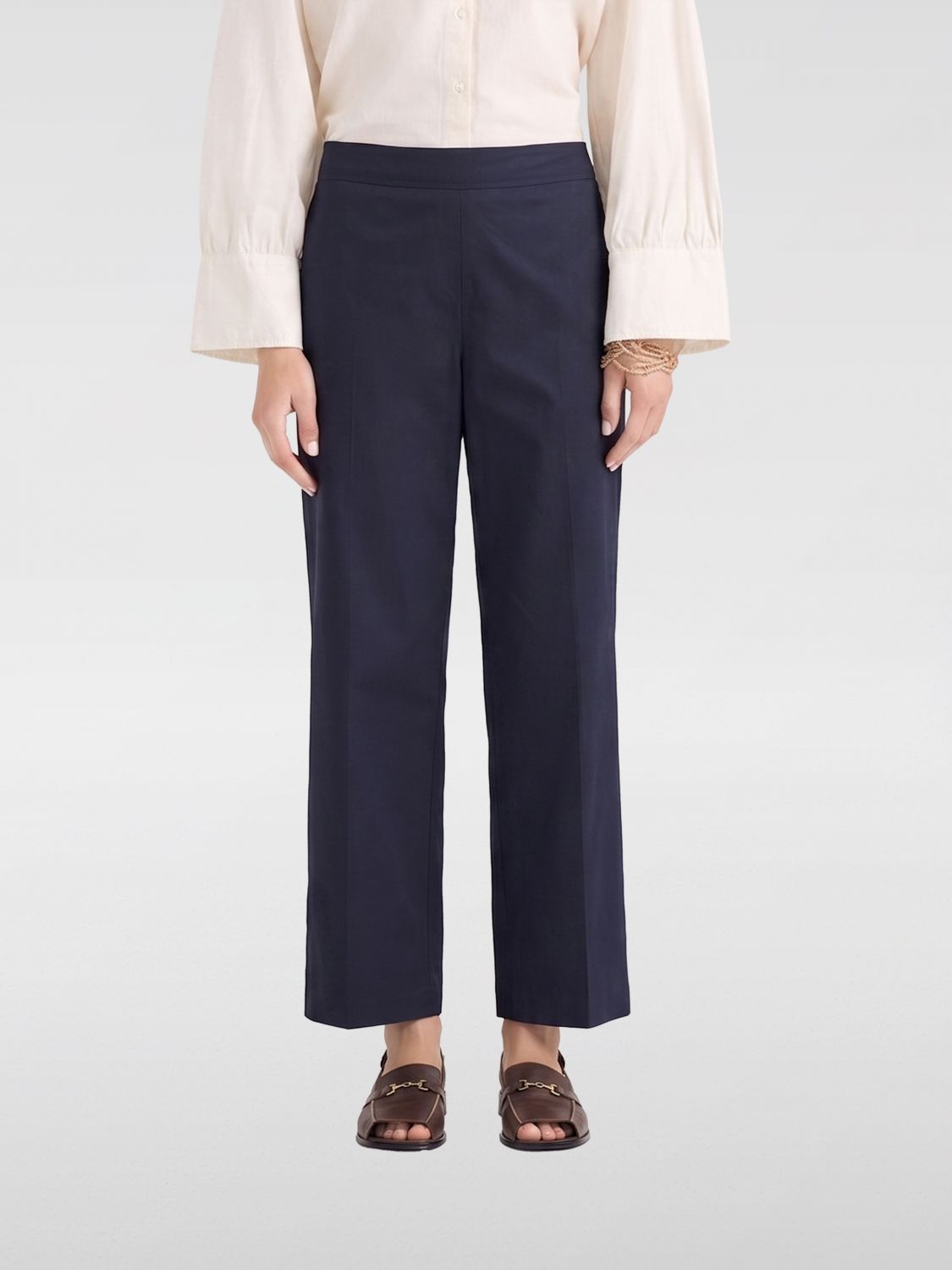 MOMONÌ Pants Woman color Navy