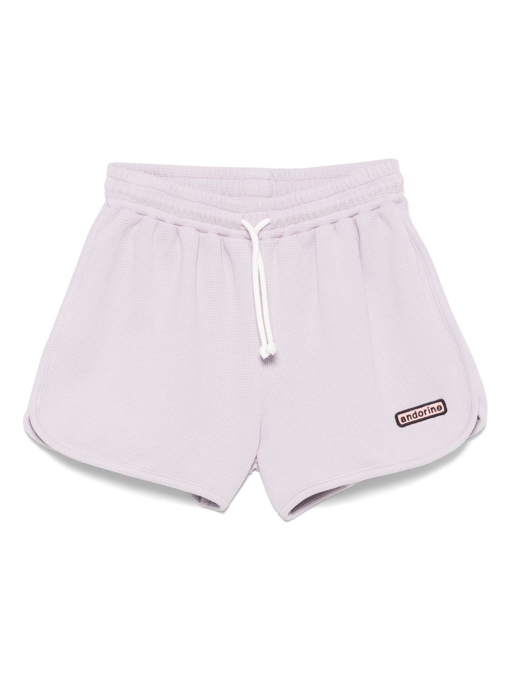 Andorine logo-patch shorts - Purple