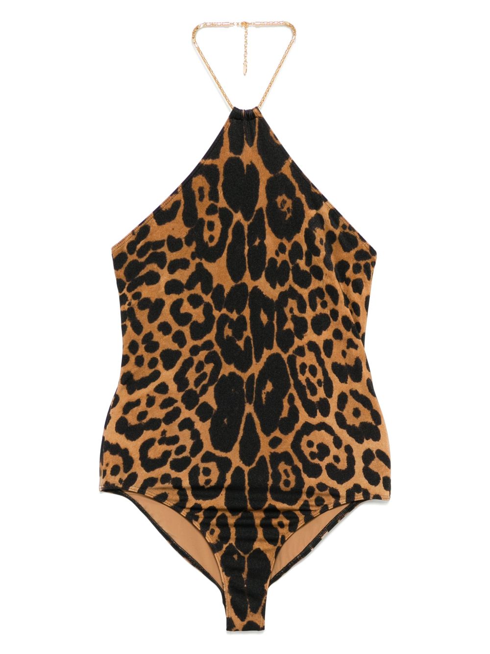 Leopard-print swimsuit - Brown
