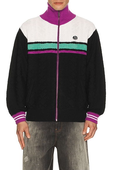Rice nine ten Knitting Jogging Suit Jacket in Black - Black. 1 also