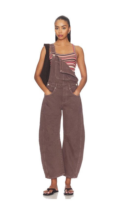 Free People X We The Free Good Luck Overall in Chocolate Mousse. XS also in