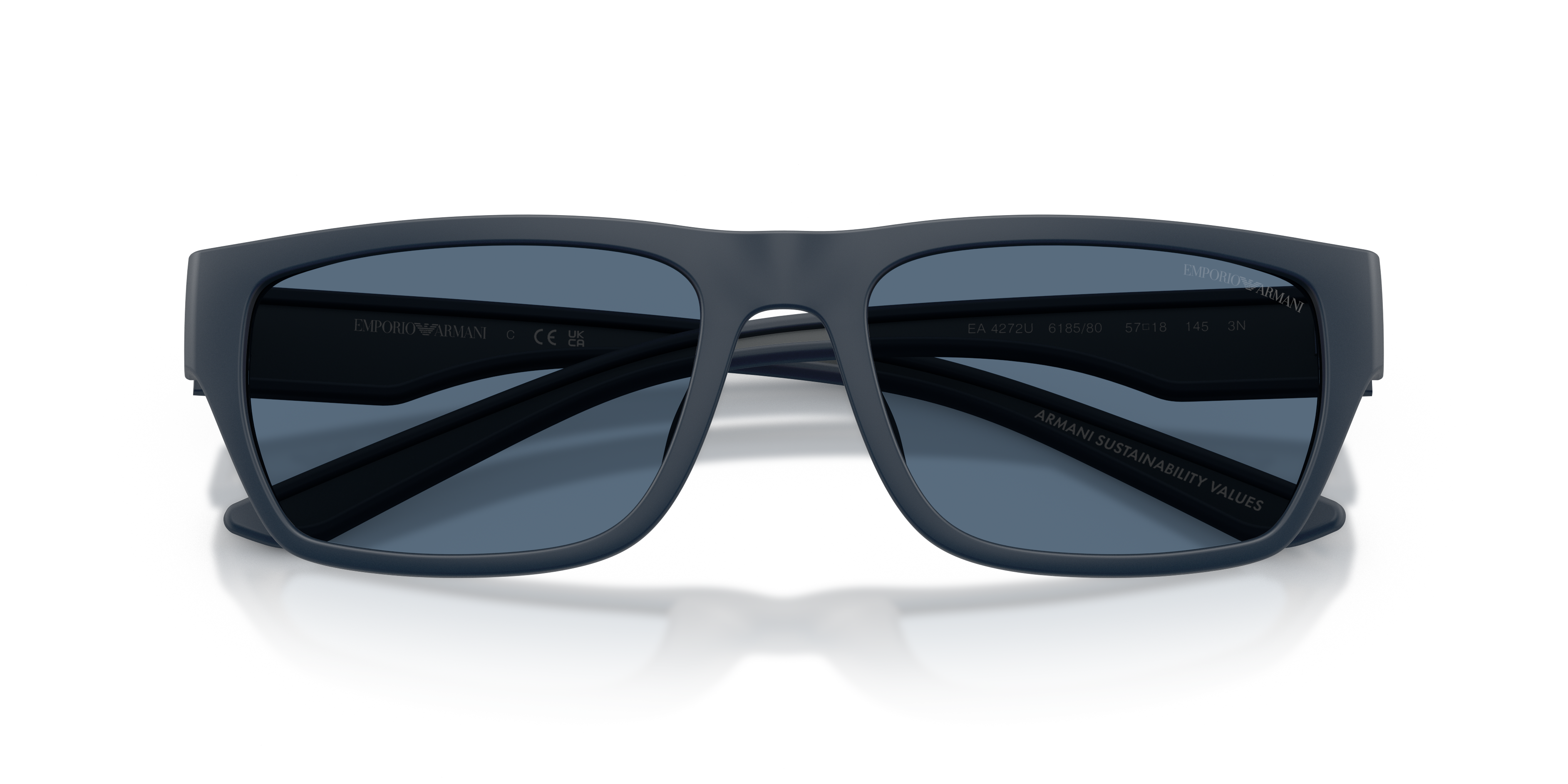 Emporio Armani Man Emporio Armani EA4267U 618580 Sunglasses Injected Blue Blue Pillow Norma