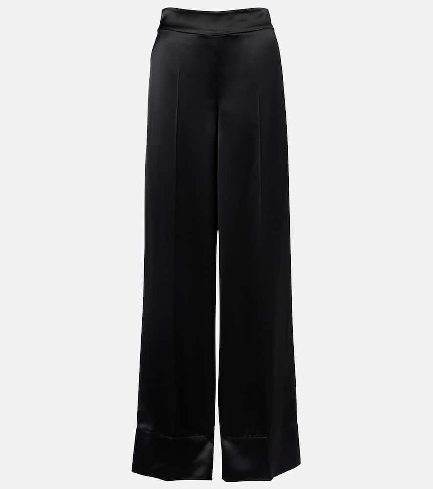 Dijon satin wide-leg pants