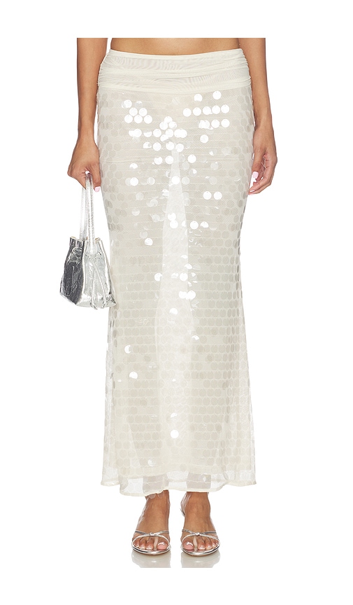 Superdown Quintessa Maxi Skirt in Cream. XXS. Also in