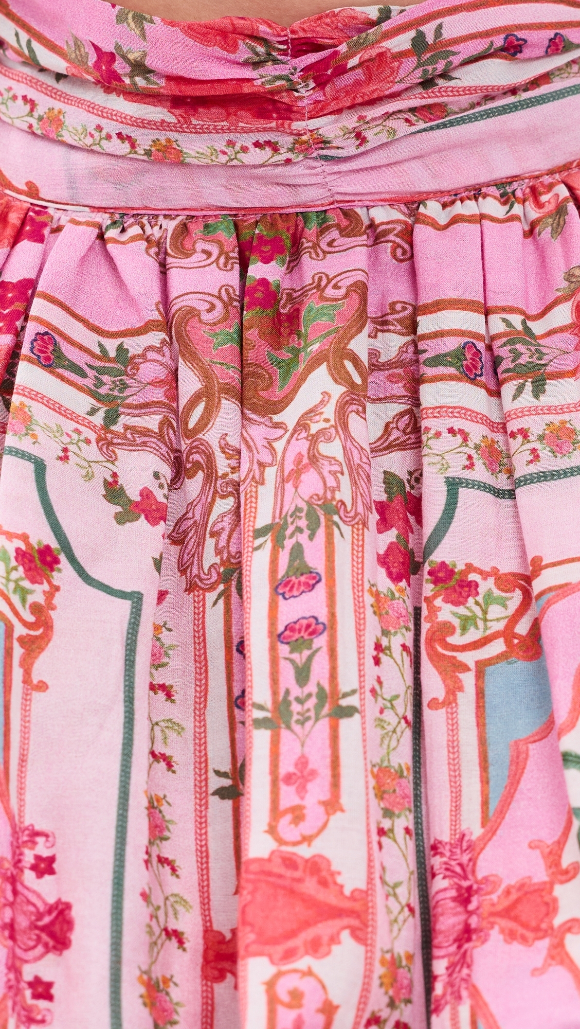 A Halter Dress Pink Bird Print