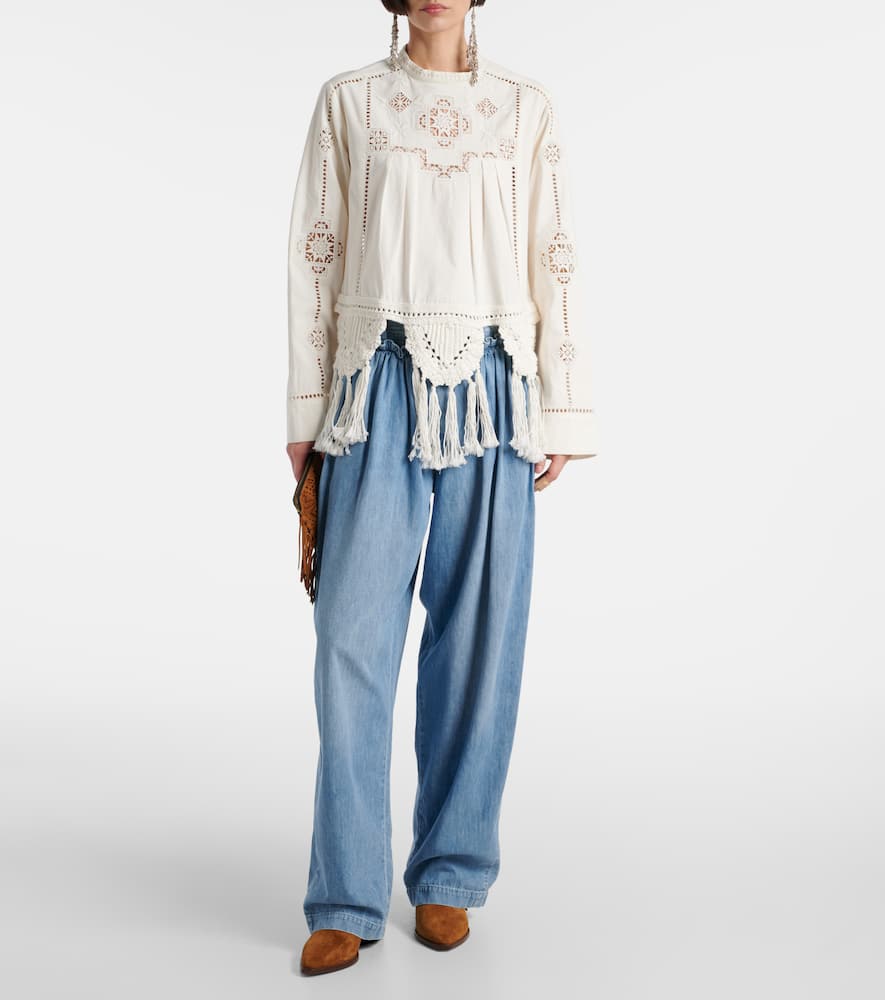 Inaya high-rise wide-leg jeans