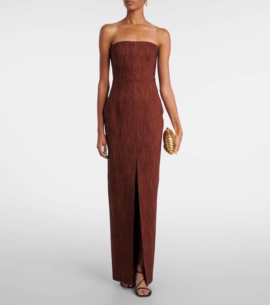 Shani wool and cotton bustier gown