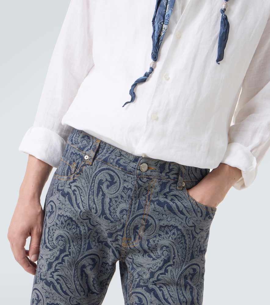 Roma paisley slim jeans