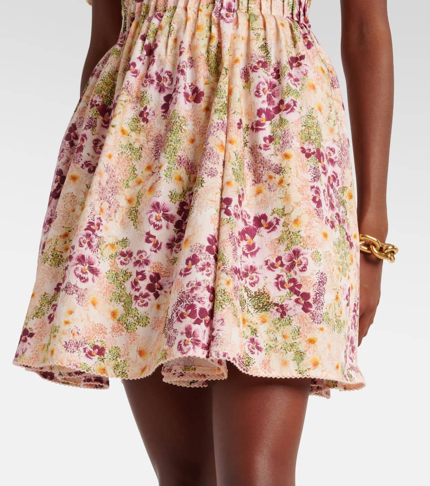 Caramelo Florecer cotton minidress