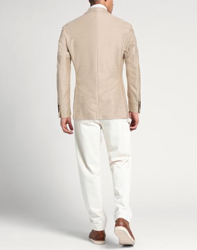 Man Blazer Sand Size 38 Cotton, Linen