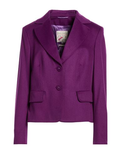 Woman Blazer Plum Size 6 Cashmere, Polyamide, Elastane