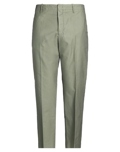 Man Pants Light green Size 36 Cotton