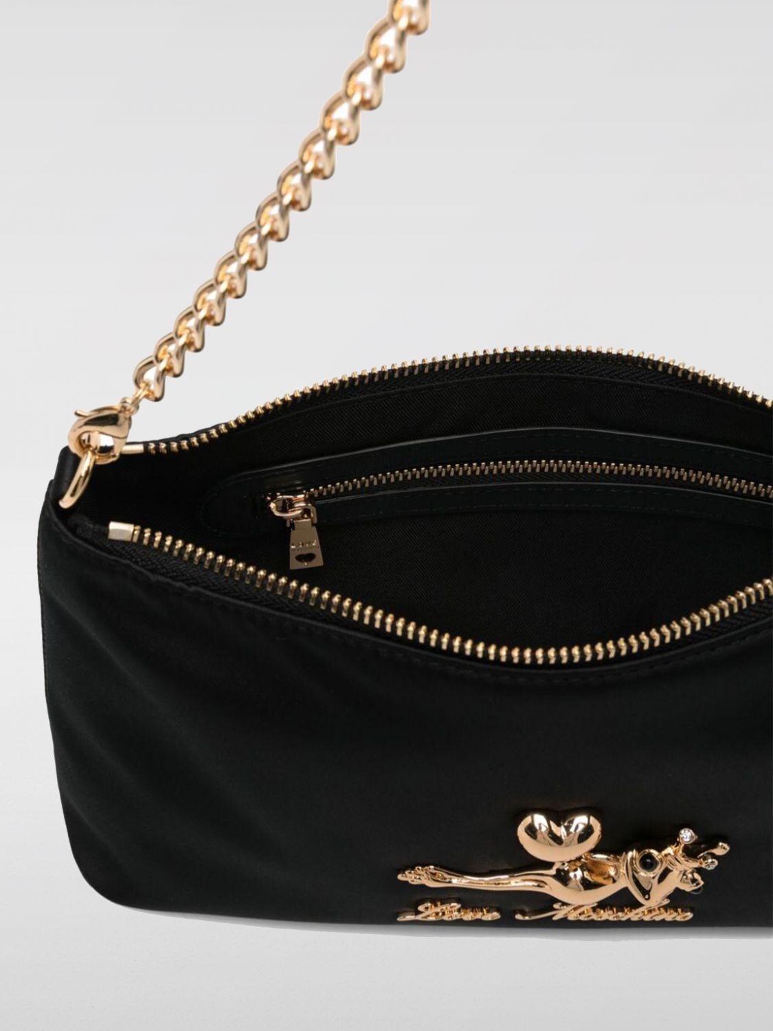 Logo-lettering shoulder bag - Black