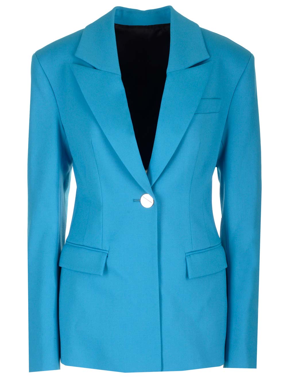 Peak-lapel virgin-wool blazer - Blue