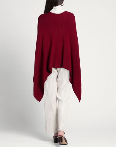 N. o.w. Andrea Rosati Cashmere Woman Cape Burgundy Size ONESIZE Cashmere