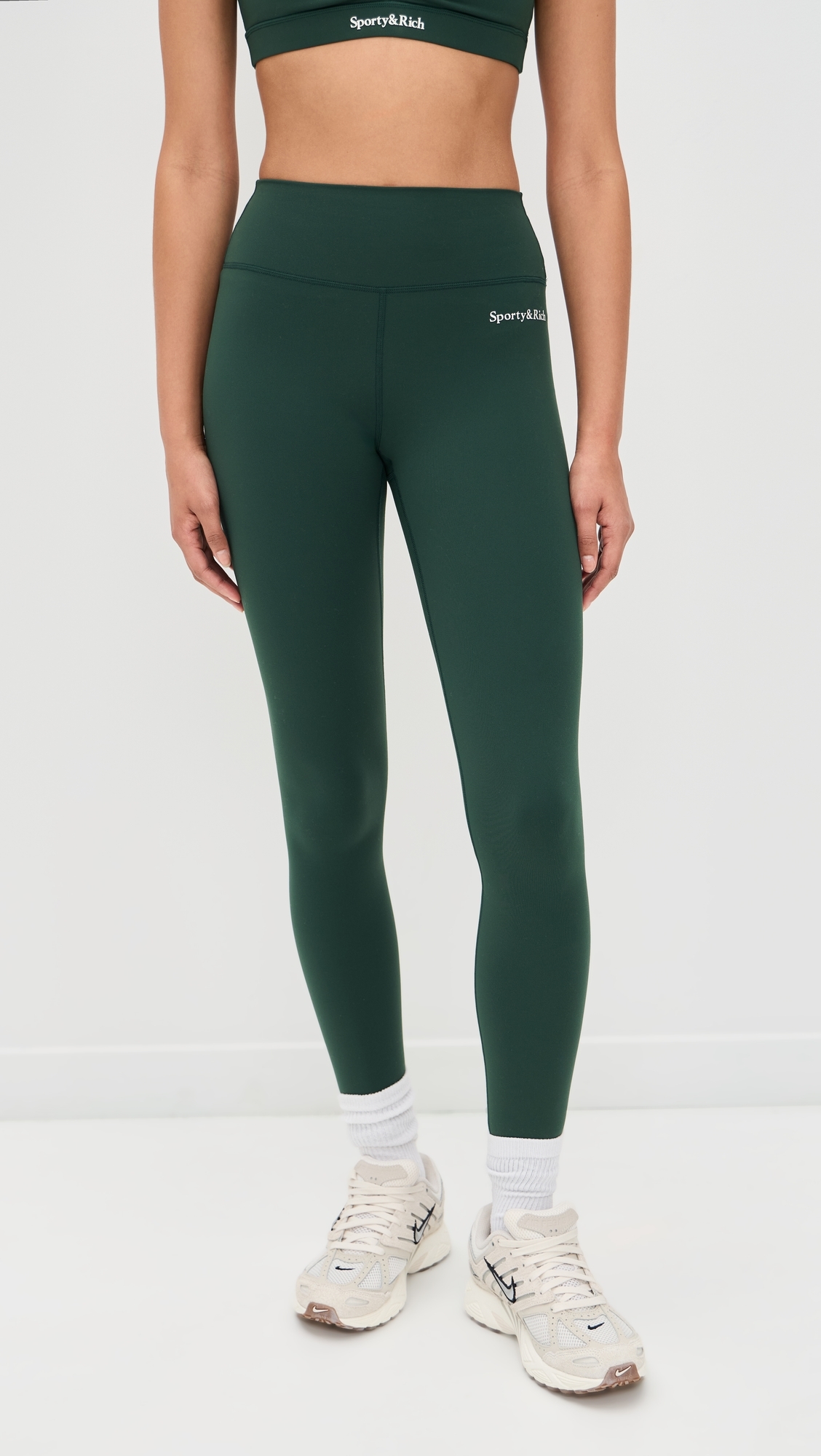 Serif Logo Leggings Forest