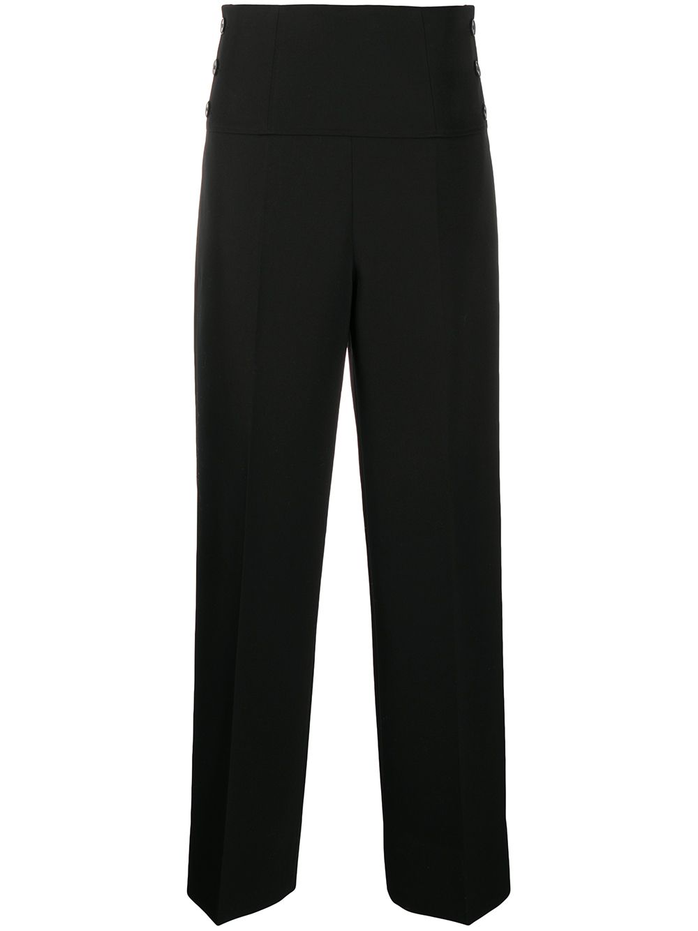 Wide-leg tailored trousers - Black