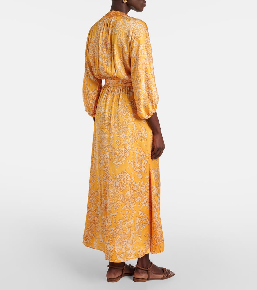 Celie printed asymmetric maxi dress