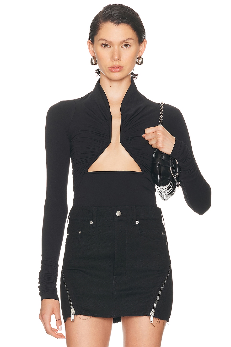 Rick Owens Allanah Prong Top in Black