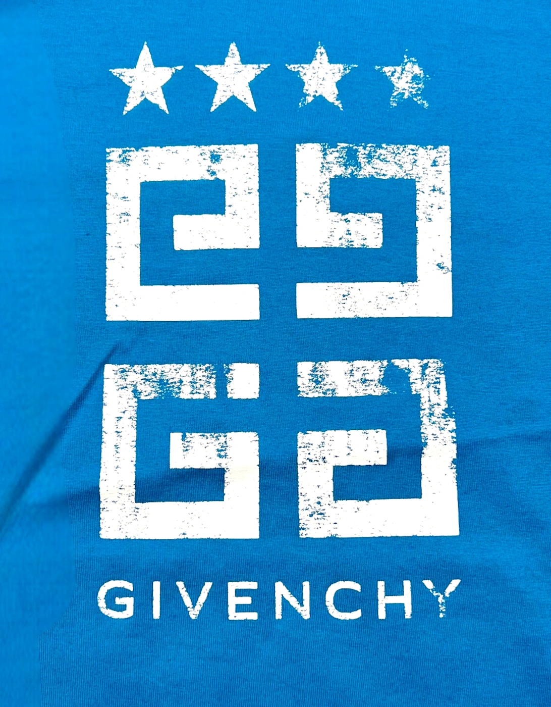 Men's Givenchy 4G Emblem Slim Fit T Shirt Mineral Blue