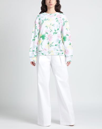 Woman Sweatshirt White Size L Cotton