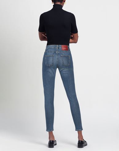 Woman Jeans Blue Size 25 Cotton, Elastane