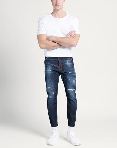 Man Jeans Blue Size 33 Paper, Elastane