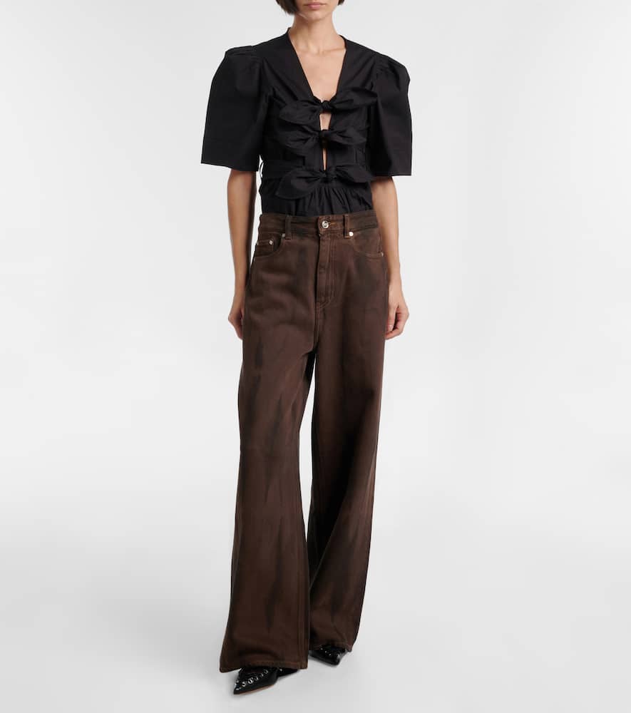 High-rise wide-leg jeans