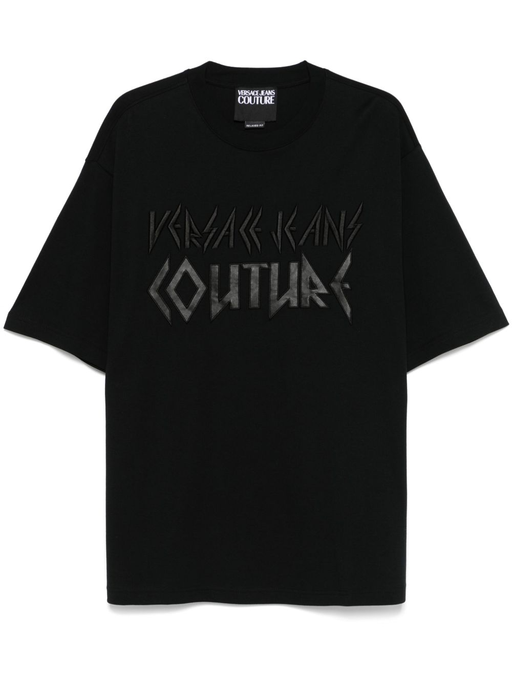 Logo-embroidered T-shirt - Black