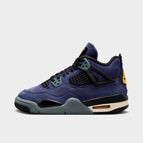 Big Kids Air Retro 4 Basketball Shoes in Imperial Purple/Multi-Color/Multi-Color