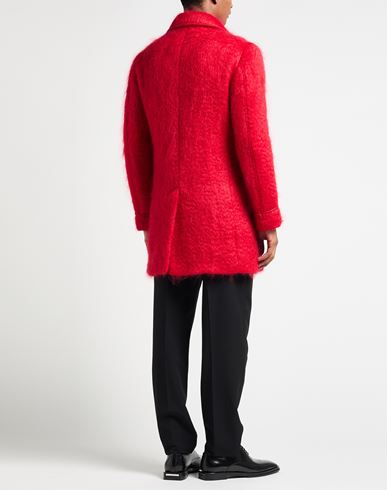 Man Coat Red Size 38 Mohair wool, Wool, Polyamide