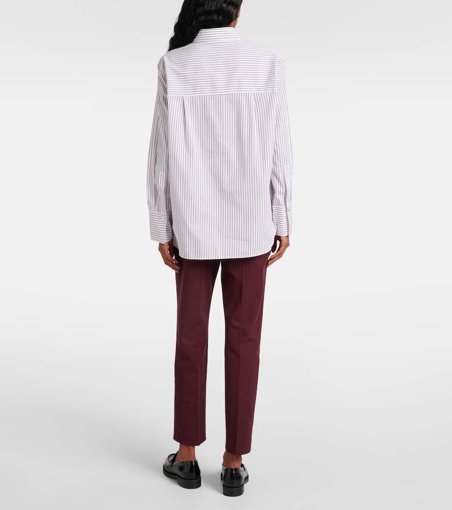 Striped cotton poplin shirt