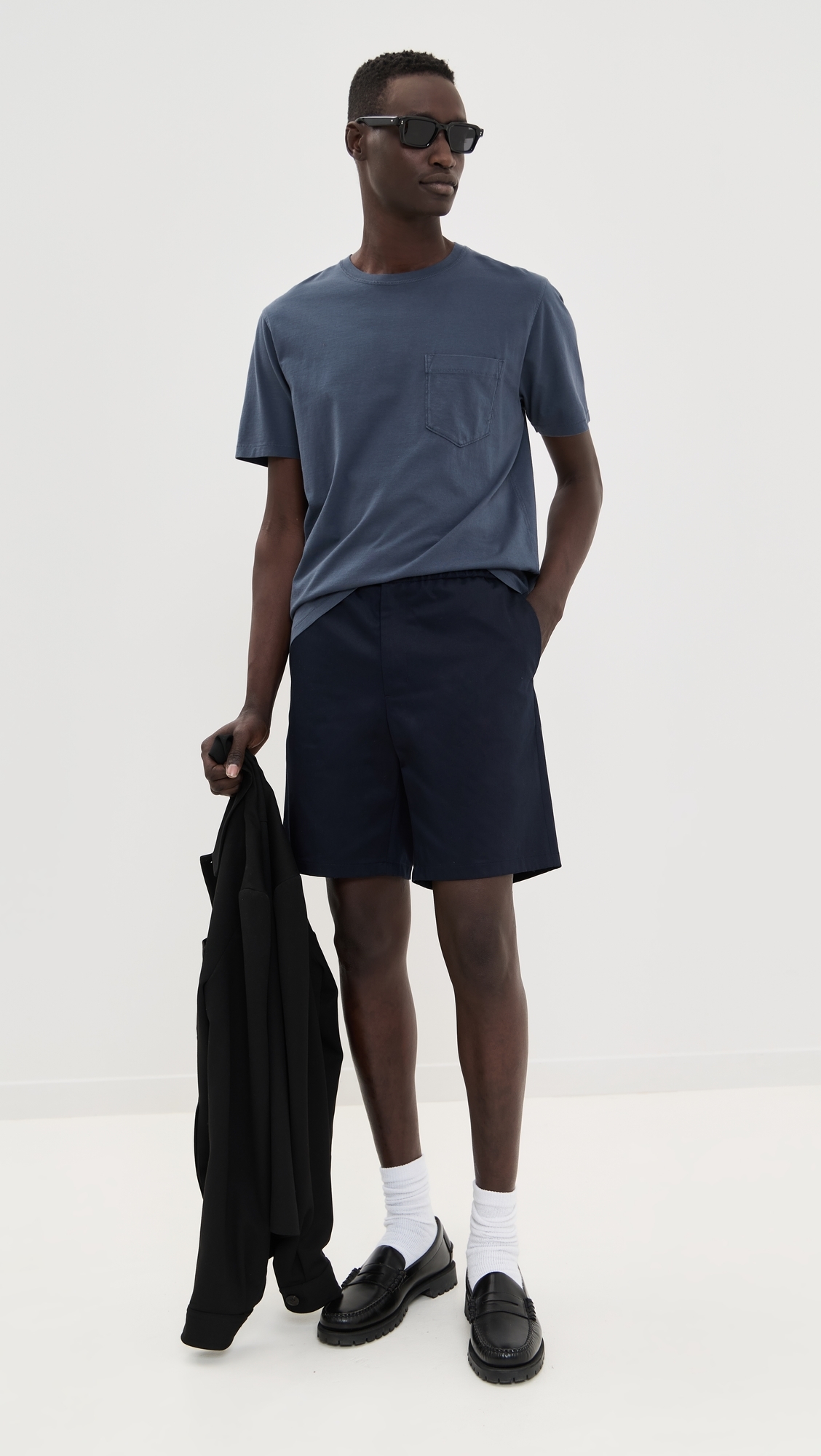 Billy Reid Washed Tee Navy