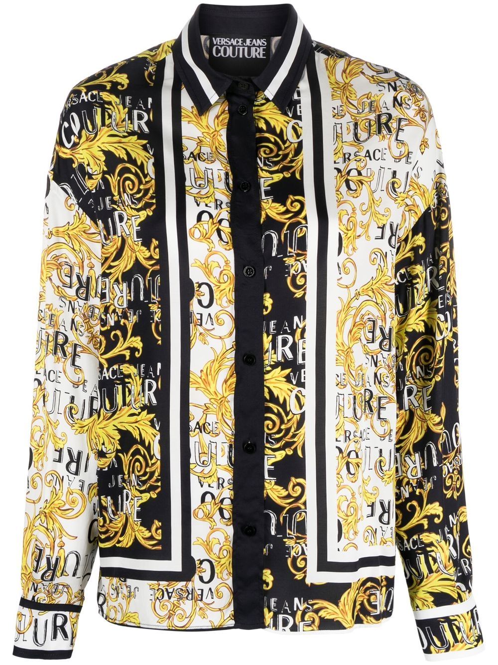 Barocco print blouse - Black