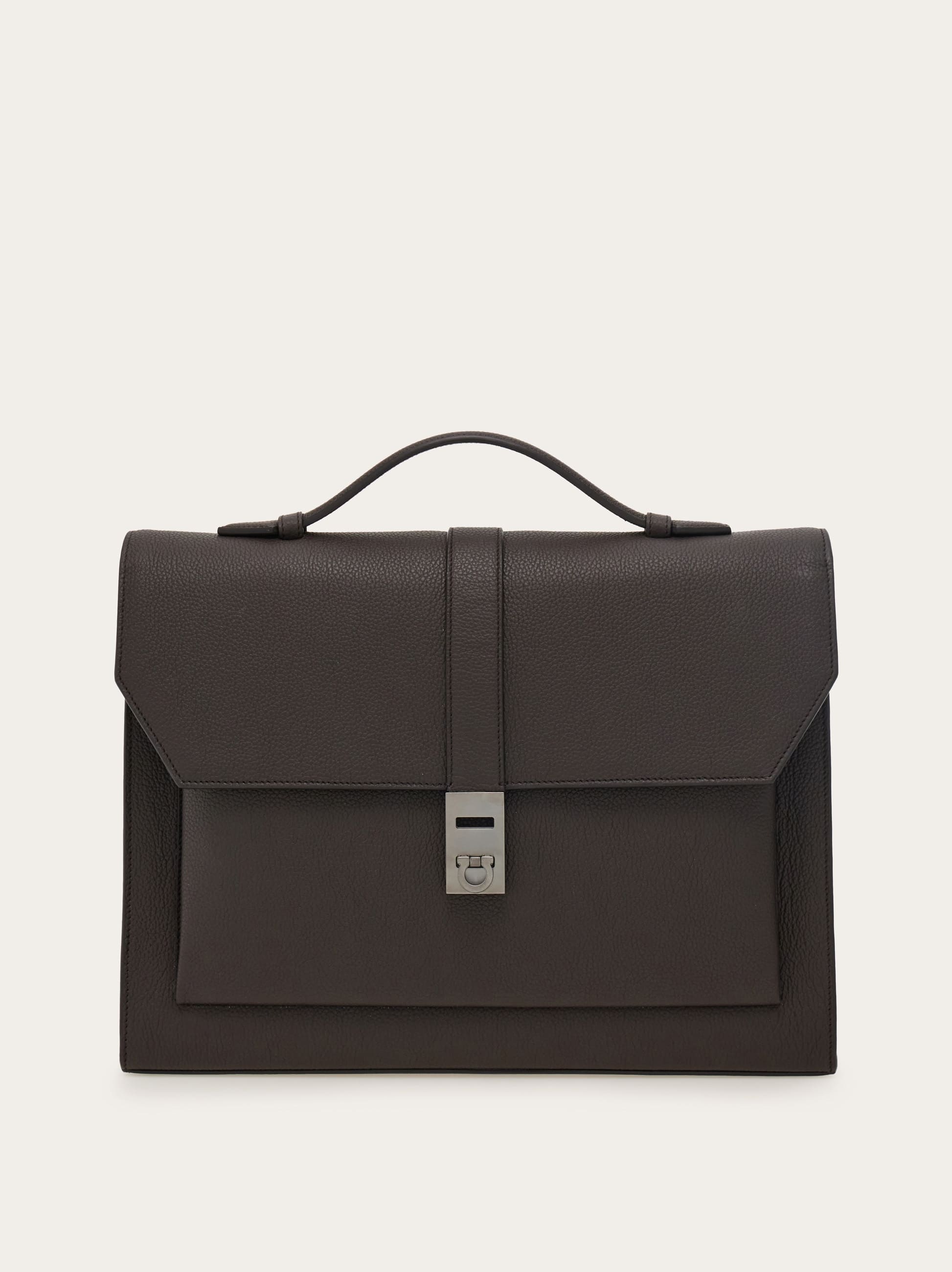 Men Hug buckle briefcase Brown