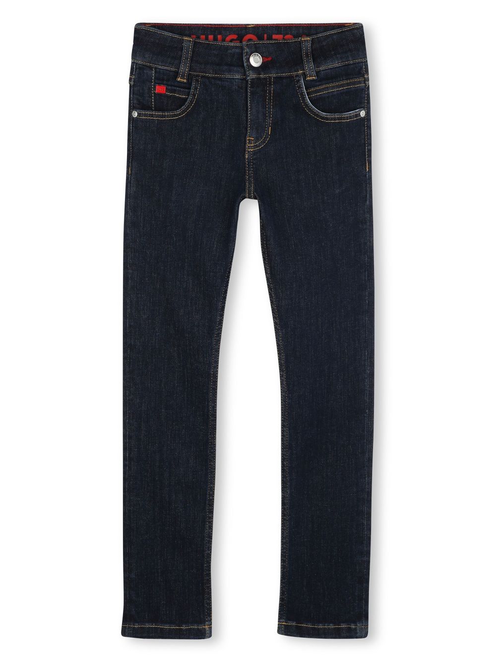 Logo-patch tapered jeans - Black