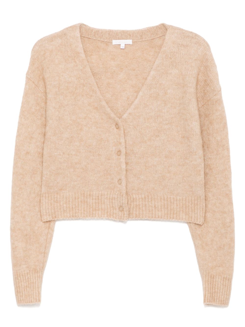 Hairy v-neck cardigan - Brown